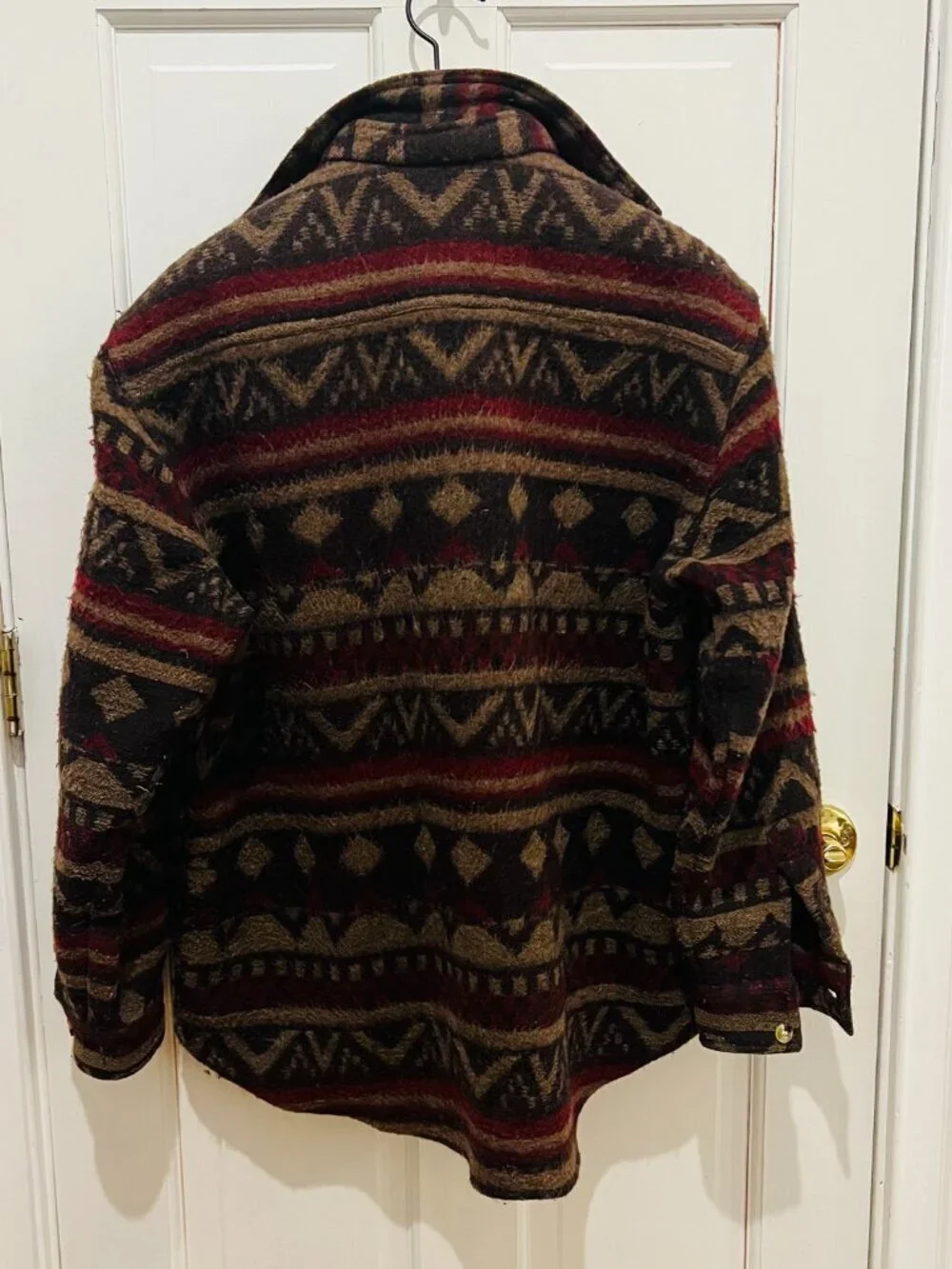 Vintage Southwestern PARAGRAFF Wool Blend Southwest Shirt Jacket Shacket